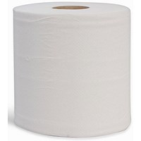 Esfina 2-Ply Embossed Centrefeed Roll, 150m, White, Pack of 6