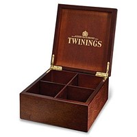 Twinings 4 Compartment Display Box, Brown