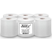 Janit-X Eco 2-Ply 100% Recycled Centrefeed Rolls, 200mmx170mm, 400 Sheets, White, Pack of 6