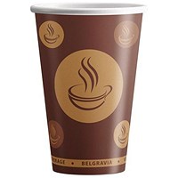 Belgravia Paper Vending Cups, 341ml, Brown, Pack of 50