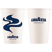 Lavazza Single Walled Cups, 227ml, White & Blue, Pack of 50