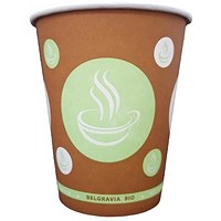 Belgravia Biodegradable Paper Cups, 227ml, Pack of 50