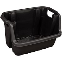 Strata Heavy Duty Stackable Crate, 35 Litres, Black