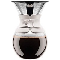 Bodum Pour Over 8 Cup Coffee Maker, 1 Litre, White