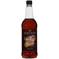 Sweetbird French Vanilla Syrup, 1 Litre, Plastic Bottle