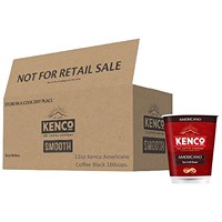 Kenco 2 Go Americano Black Instant Coffee Cups, Pack of 8