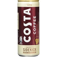 Costa Coffee Latte Iced Coffee, 250ml, Pack of 12