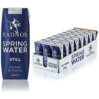 Radnor Hills Still Water, Tetra Pak Cartons, 250ml, Pack of 24