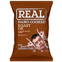 Real Crisps, Roast Ox, 35g, Pack of 24