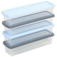 Wham Clear 3.01 Box & Lid Set, 1.9 Litre, Pack of 4