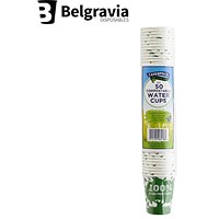 Belgravia Bio CaterPack Water Cups, 170ml, Pack of 50