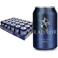 Radnor Hills Still Water, Cans, 330ml, Pack of 24