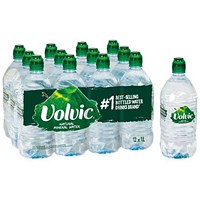 Volvic Still Water, Plastic Sports Cap Bottles, 1 Litre, Pack of 12