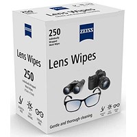 Zeiss Lens Cleaning Wipes, 250 Wipes