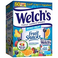 Welch's Real Fruit Snacks, Pack of 80 Pouches