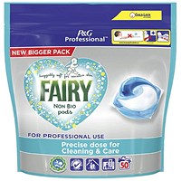 Fairy Non-Bio Washing Liquid Laundry Detergent Capsules, Pack of 50