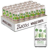 Whole Earth Organic Sparkling Elderflower, 24x330ml Cans