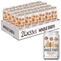 Whole Earth Organic Sparkling Ginger, 24x330ml Cans