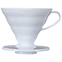 Hario V60 Plastic Coffee Dripper, Size 02, White