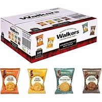 Walkers Mini 4 Variety Assorted Biscuits, Pack of 100