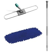 Janit-X Dustmate Dust & Dirt Control Sweeper Kit, Extendable Pole, Frame & Mop Head