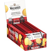 Walkers Shortbread Highlander Traditional Pure Butter Biscuit Twin Packs, 40g, Pack of 18