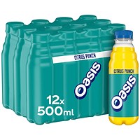 Oasis Citrus Punch Fruit Drink, 12x500ml Bottles