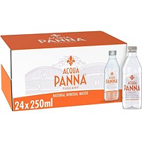 Acqua Panna Still Water, Glass Bottles, 250ml, Pack of 24