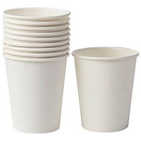 Belgravia Single Walled Paper Cups, 227ml, White, Pack of 50