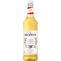 Monin Vanilla Syrup, 1 Litre, Plastic Bottle