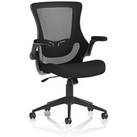 Orbit Mesh Back Operator Chair, Flip Up Arms, Black