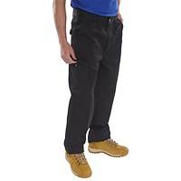 Beeswift Heavyweight Drivers Trousers, Black, 26