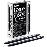  Pentel Black Superb Ballpoint Pen Ball Point Pens 0.7mm Nib  Tip 0.25mm Line Width Fine Line Refillable Ink BK77 (Pack of 6) : Office  Products