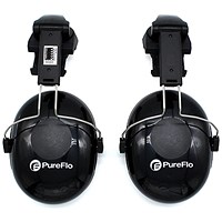 PureFlo Helmet Attachment Ear Defenders, Black