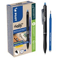 Pilot Greenpack Frixion Ball+ Rollerball Pen, Blue, Box of 10 Pens + 10 Refills, Pack of 20