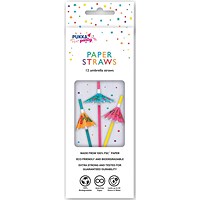 Pukka Party Umbrella Drinking Straws, Assorted, Pack of 12