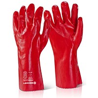 Beeswift PVC Gauntlet, Red, 14”