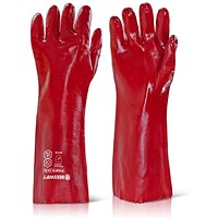 Beeswift PVC Gauntlet, Red, 18”