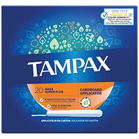 Tampax Blue Applicator Tampons, Super Plus, Pack of 160