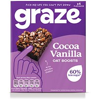 Graze Cocoa Vanilla Oat Boosts, 30g, Pack of 4