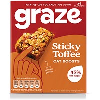 Graze Sticky Toffee Oat Boosts, 30g, Pack of 4