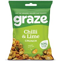 Graze Chilli and Lime Crunch Bag, 35g, Pack of 10