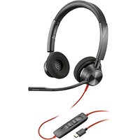 Poly Blackwire 3320 Stereo USB-C Headset +USB-C/A Adapter 8X219AA