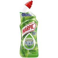 Harpic Active Fresh Toilet Cleaner Gel, Pine, 750ml, Pack of 12