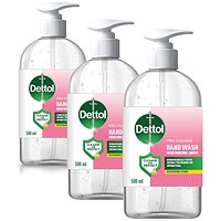 Dettol Pro Cleanse Antibacterial Liquid Hand Soap, 500ml - 3 Pack Saver Bundle