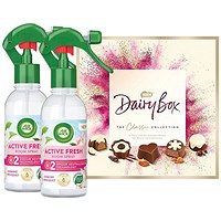 Buy 2 Air Wick Active Fresh Room Spray Jasmine Bouquet 237ml + FOC Dairy Box Chocolates