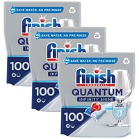 Finish Quantum Infinity Shine Dishwasher Tablets, Pack of 100 - 3 Pack Saver Bundle