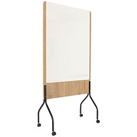 Rocada Natural Design Double Sided Mobile Whiteboard, 1000x1500mm