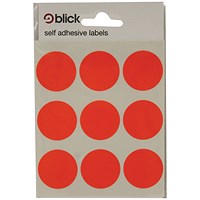 Blick Coloured Labels in Bags Round 29mm Dia 36 Per Bag Red (Pack of 720) RS005155