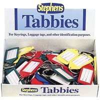 Stephens Assorted Tabbies Keyrings Display, Assorted, Pack of 50